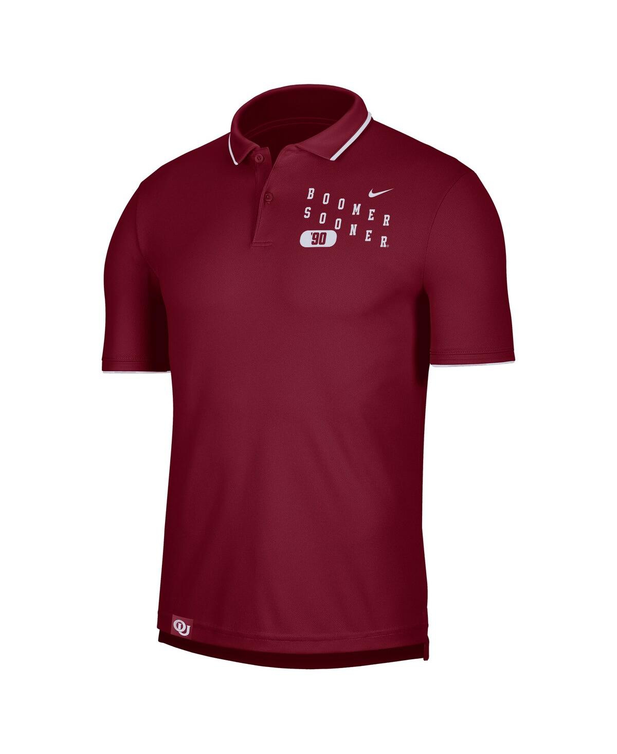Shop Nike Men's  Crimson Oklahoma Sooners Wordmark Performance Polo Shirt