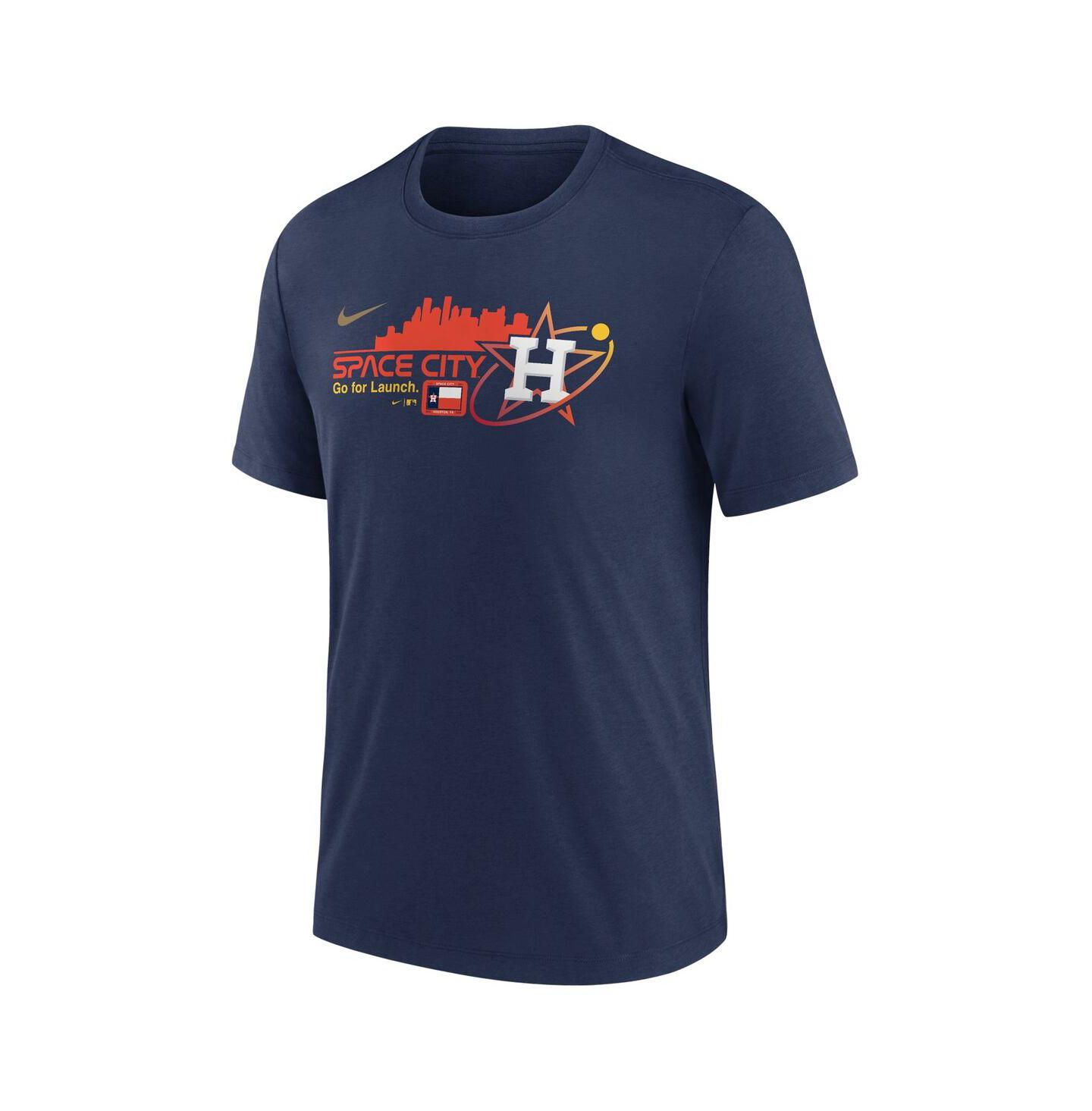 Мужская футболка Nike Navy Houston Astros City Connect Tri-Blend — фото 3