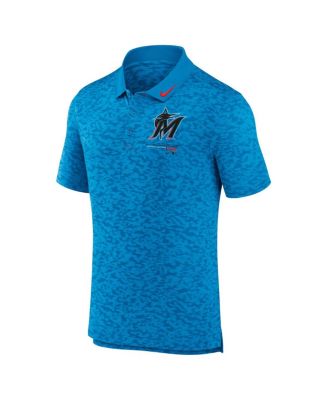 Men's Blue Miami Marlins Next Level Performance Polo Shirt