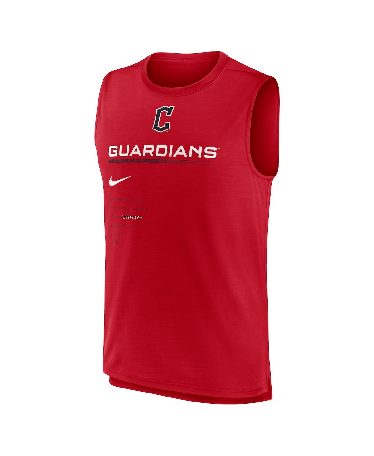 Shop Nike Men's  Red Cleveland Guardians Exceed Performance Tank Top