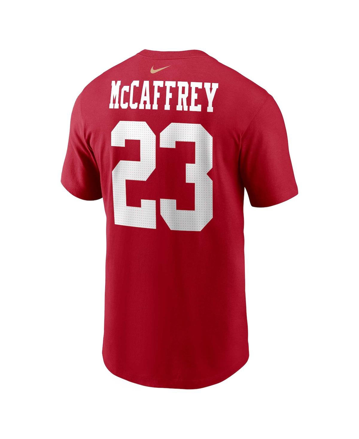 Men's Nike Christian McCaffreySan Francisco 49ers Player Name and Number T-shirt - Scarlet