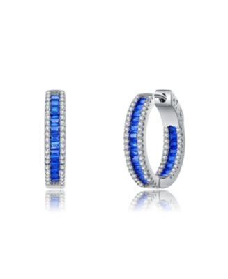 Baguette Hoop, Cubic Zirconia