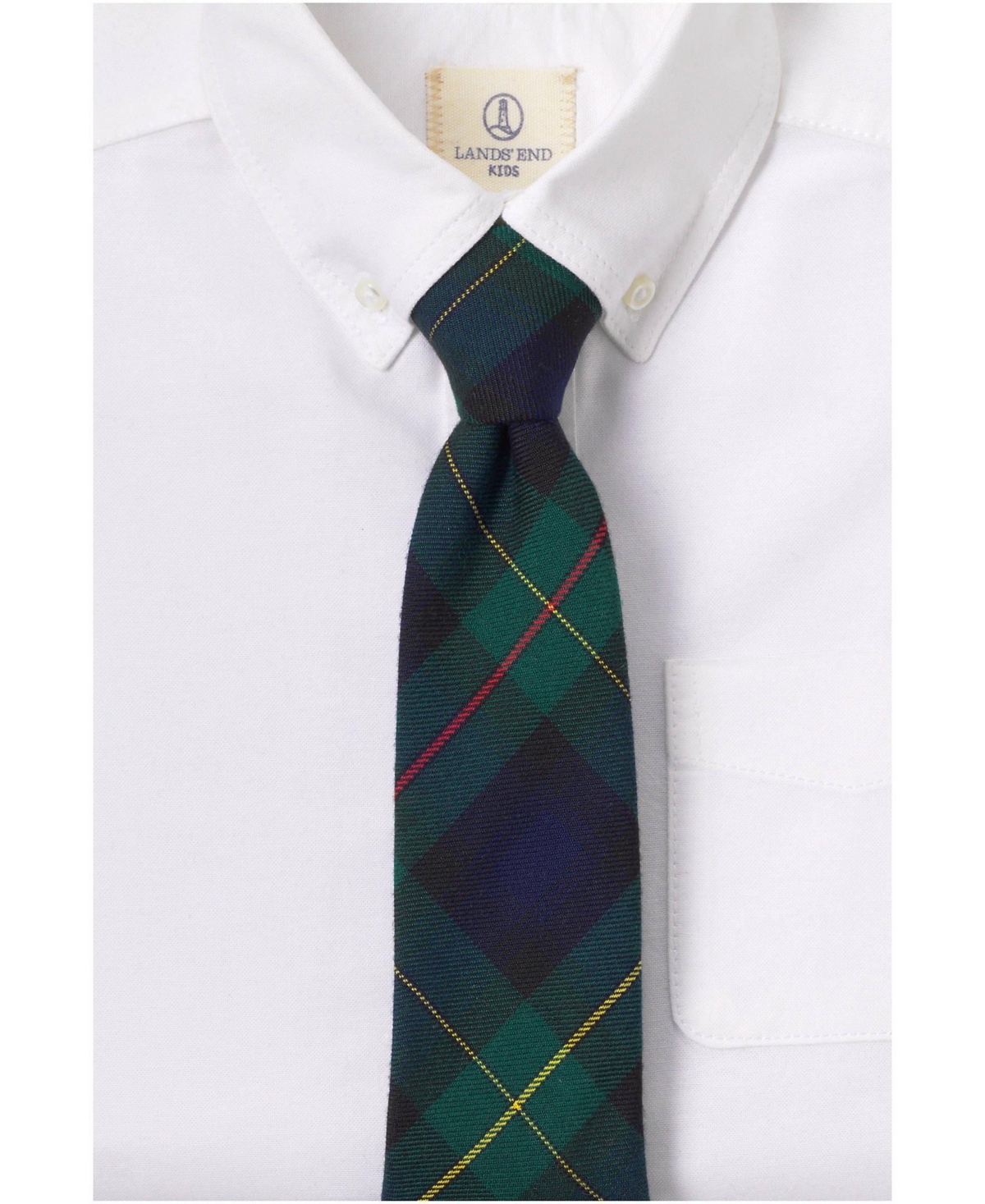 Lands' End Kids Plaid To Be Tied Tie -classic navy plaid