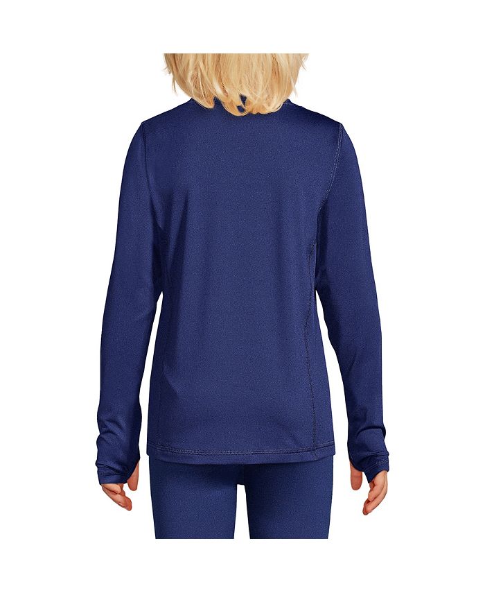 Pantalon Long Thermique Lands' End Thermaskin Homme – Base Layer Bleu, Taille M Long