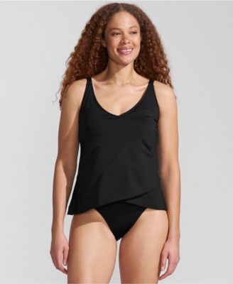 Women's Long Torso Tulip Hem Tankini Top