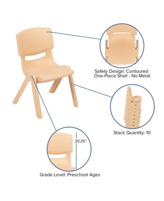 33" Round Plastic Height Adjustable Activity Table Set With 2 Chairs