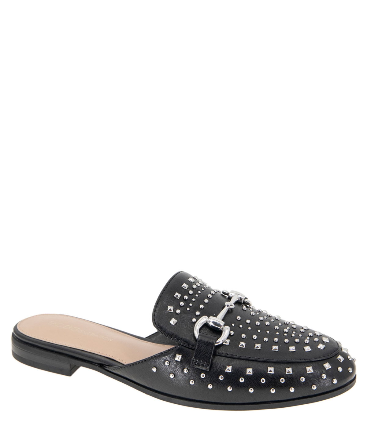 Women's Zorie Tailored Studded Slip-On Loafer Mules - Black/Studs
