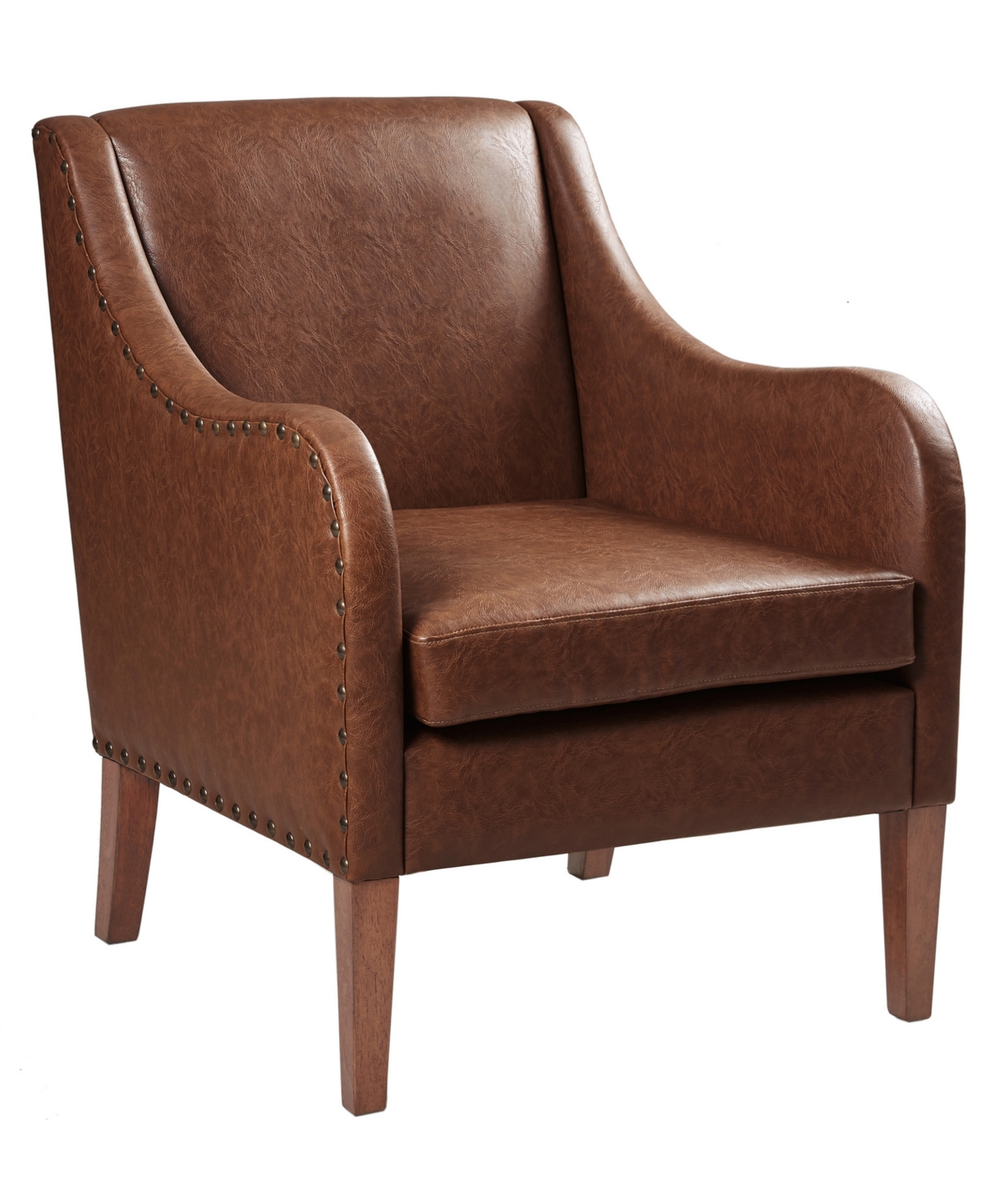 Ink+ivy Ferguson 28" Faux Leather Accent Chair In Brown
