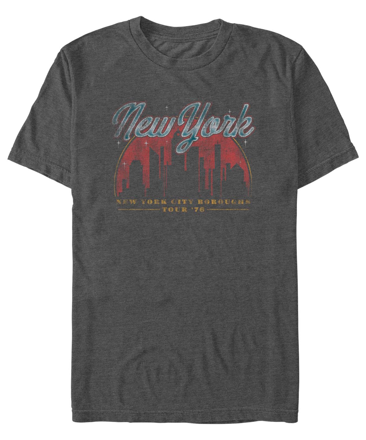 Fifth Sun Men's City Tour Short Sleeve T-shirt In Charcoal Heather