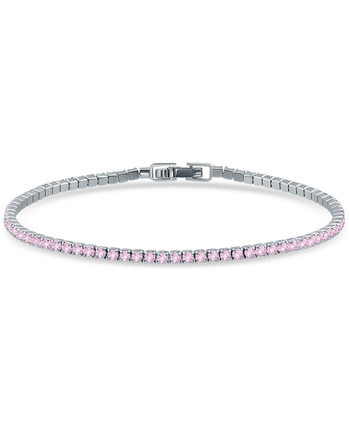 Giani Bernini Cubic Zirconia Tennis Bracelet In Sterling Silver, Created For Macy's In Pink