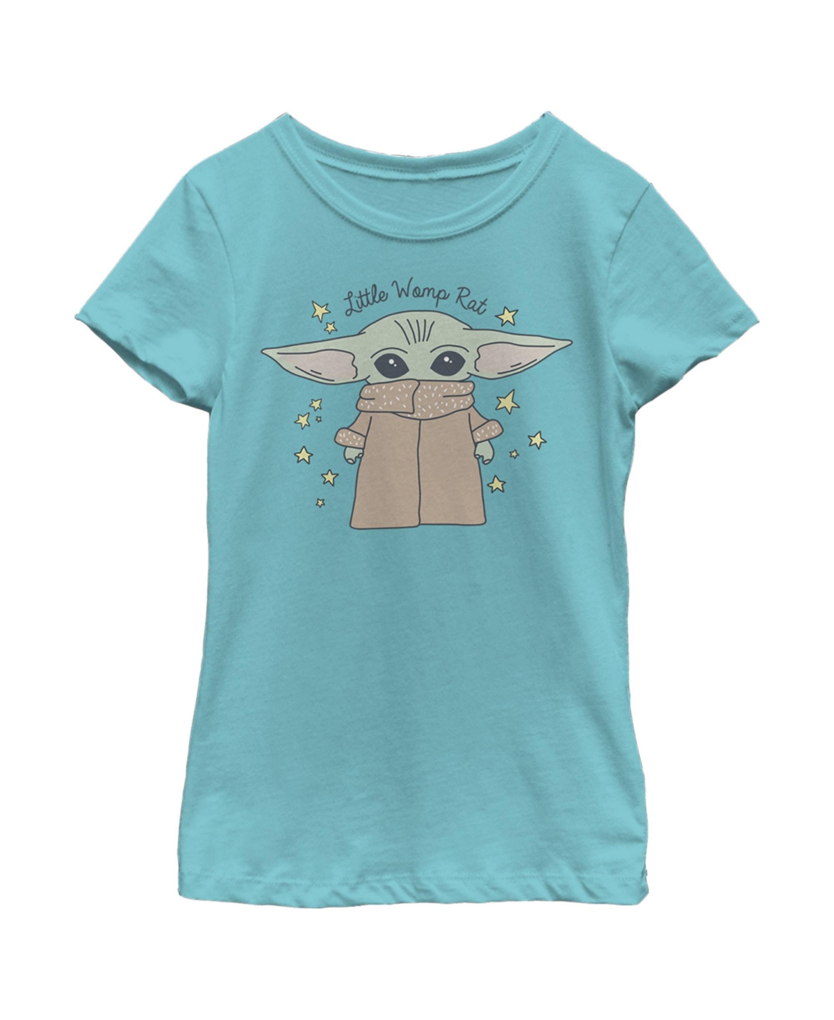 Disney Lucasfilm Girl's Star Wars: The Mandalorian The Child Little Womp Rat Child T-shirt In Tahiti Blue