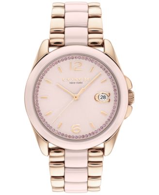 COACH - Women's Greyson Blush Ceramic Bracelet Watch 36mm