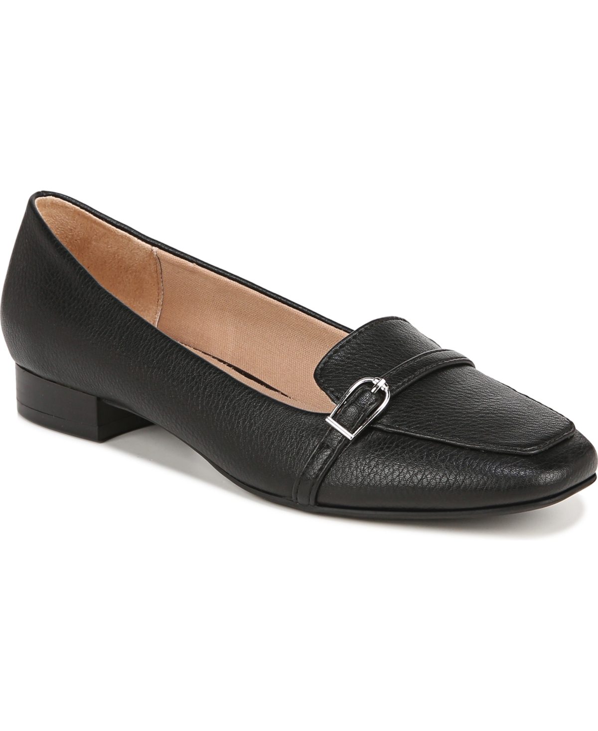 Shop Lifestride Catalina Slip On Loafers In Black Faux Leather