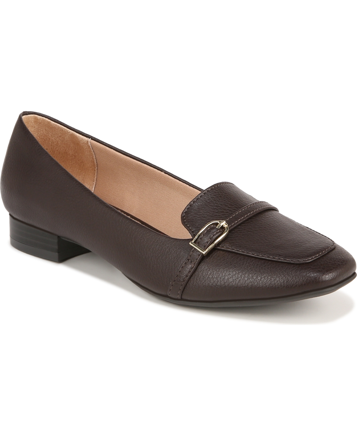 Shop Lifestride Catalina Slip On Loafers In Chocolate Faux Leather