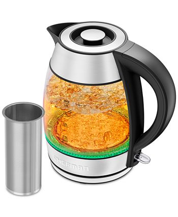 Chefman 1.8 Liter Electric Tea Kettle with LED Lights and Bonus Tea Infuser  