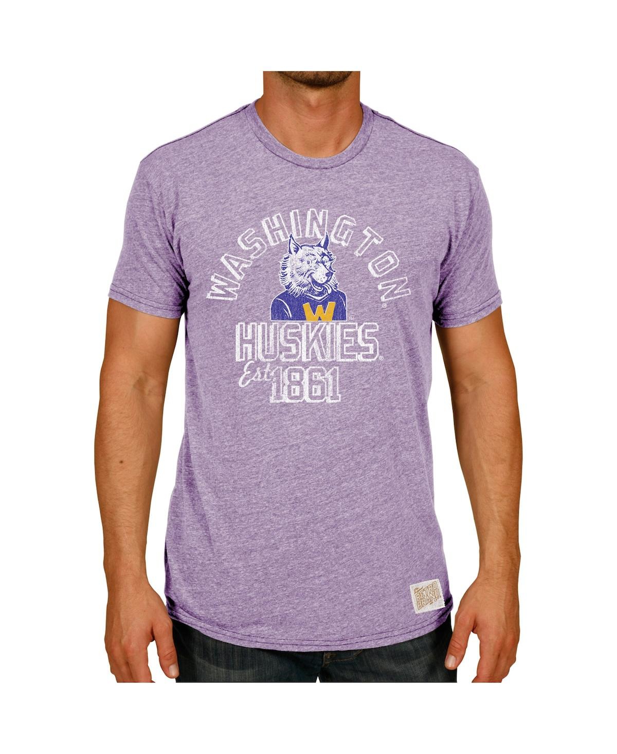 Shop Retro Brand Men's Original  Heather Purple Washington Huskies Vintage-like Tri-blend T-shirt