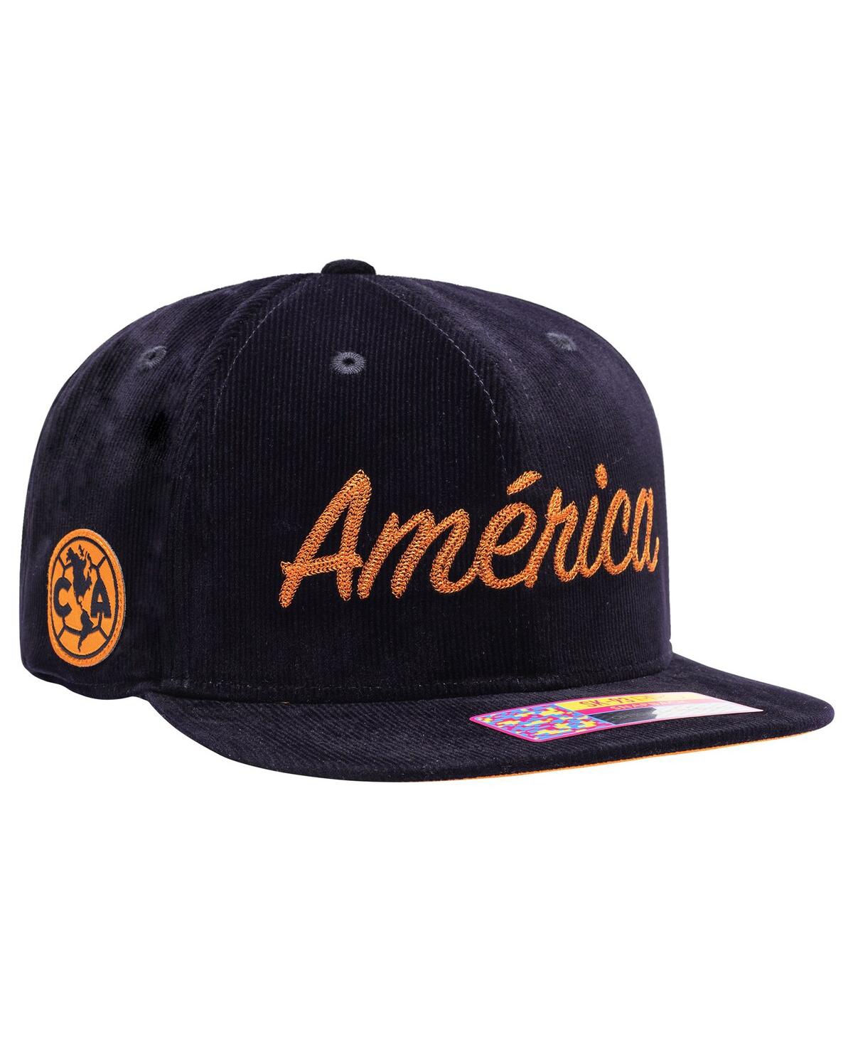 Men's Navy Club America Plush Snapback Hat - Navy