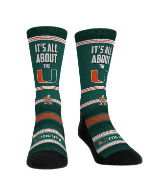 Rock 'Em Men's and Women's Socks Miami Hurricanes Team Slogan Crew ...