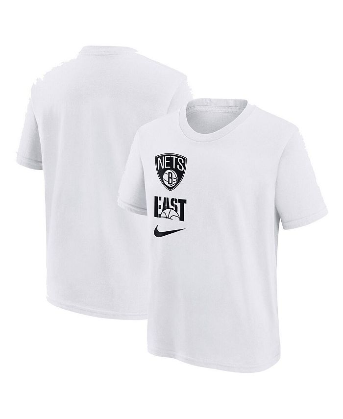 Nike Big Boys and Girls White Brooklyn Nets Vs Block Essential T-shirt ...