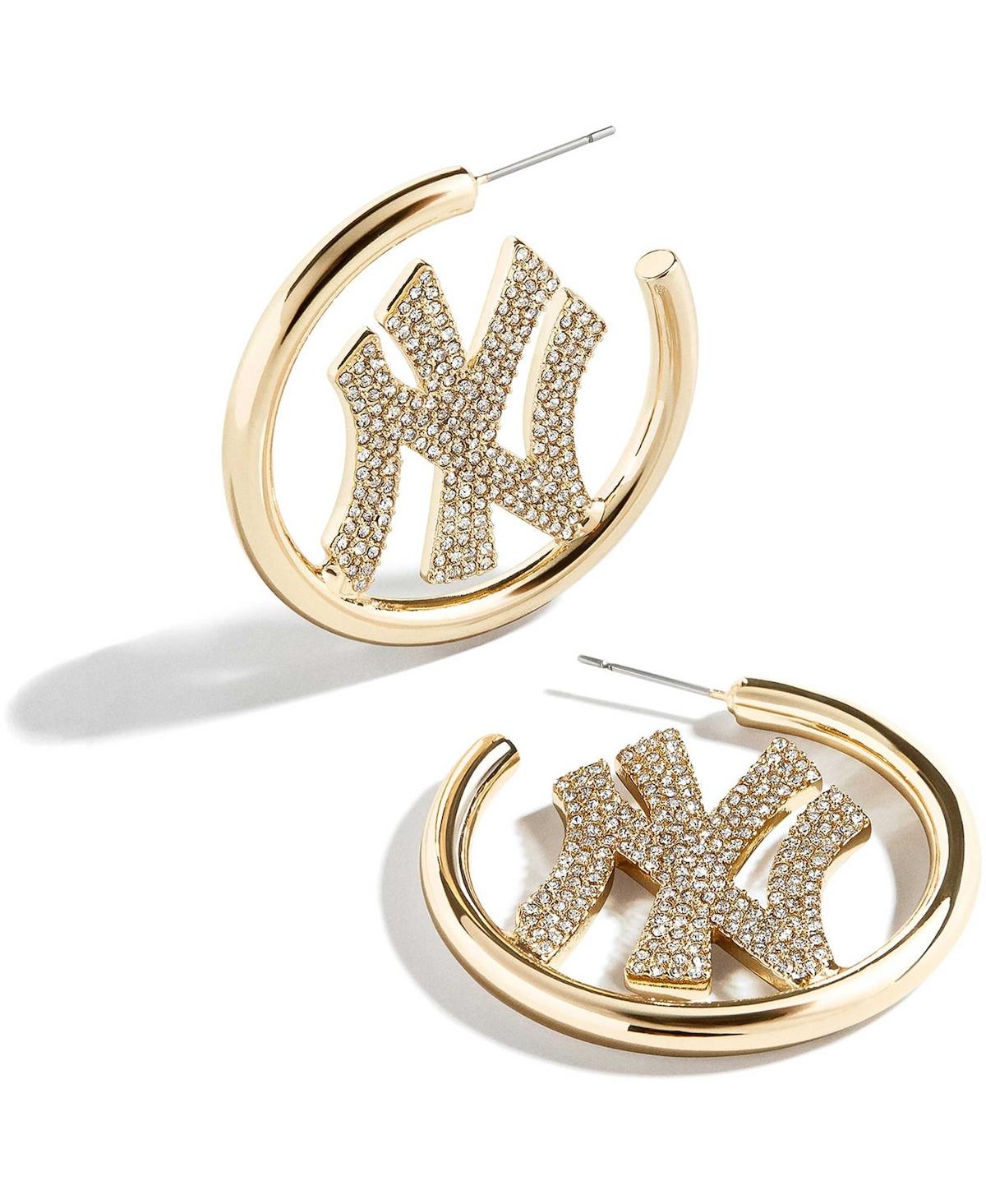 Shop Baublebar Women's  New York Yankees Hoops Earrings In Multi