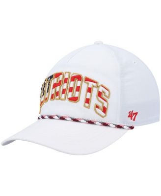 Men's White New England Patriots Hitch Stars and Stripes Trucker Adjustable Hat