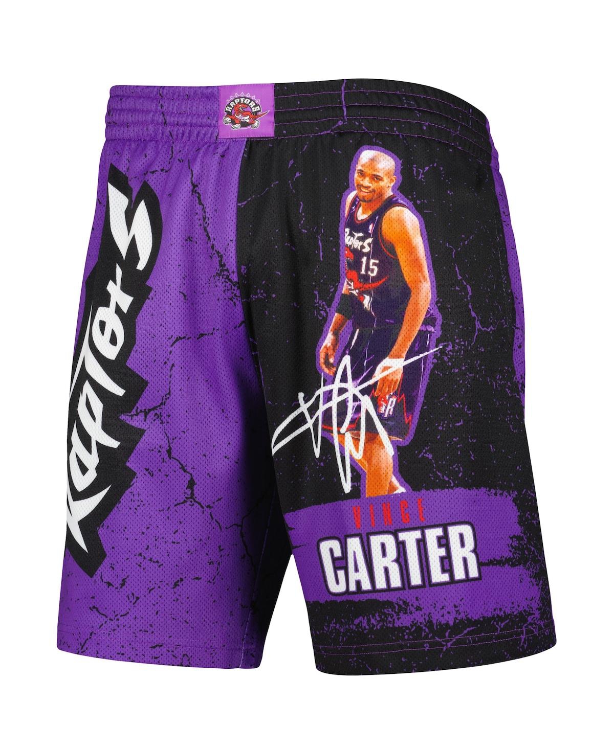 Mitchell & Ness Men's  Vince Carter Purple Toronto Raptors Hardwood Classics Player Burst Shorts In Purple