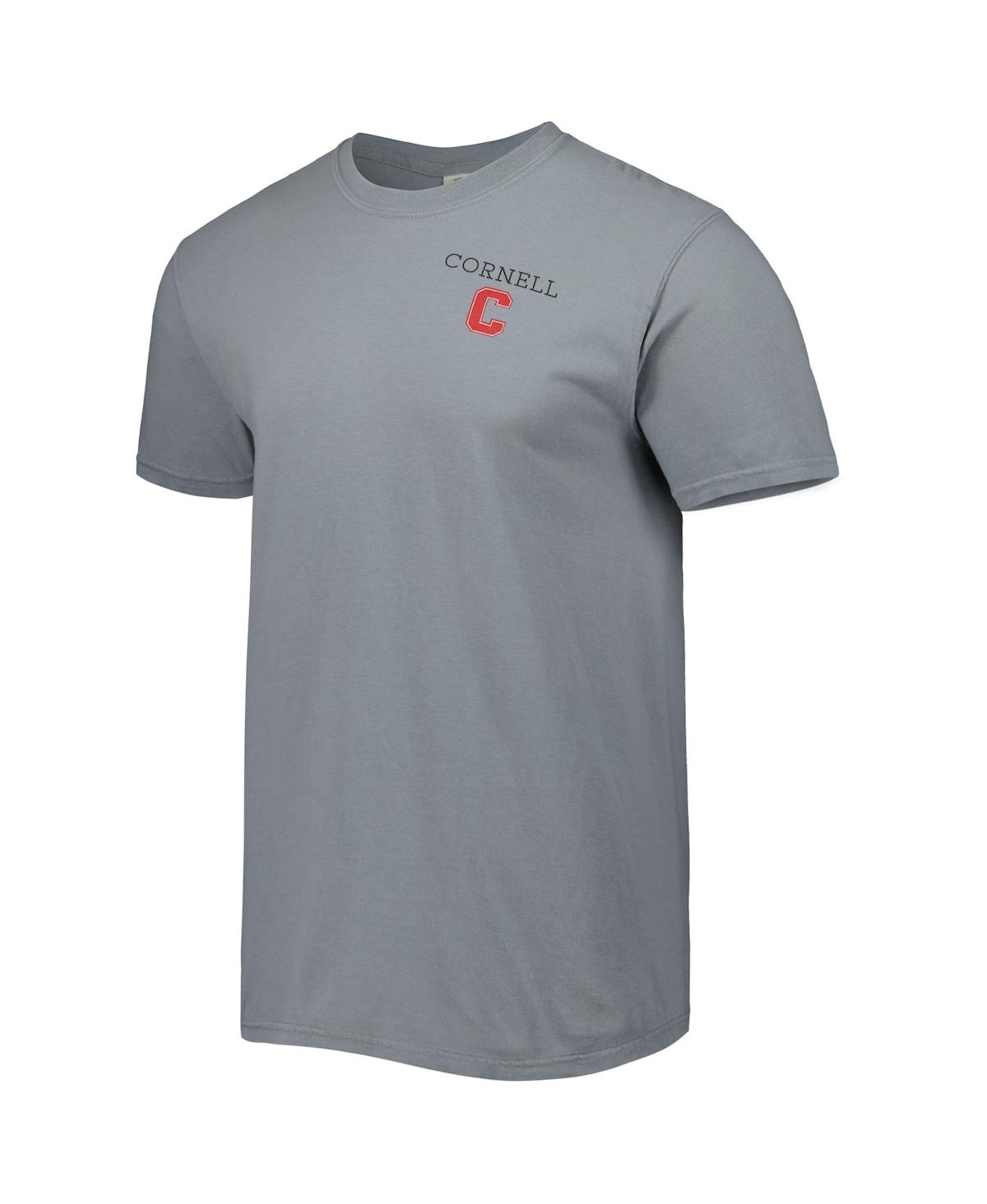 Image One Gray Cornell Big Red Campus Scenery Comfort Color T-shirt In Gray