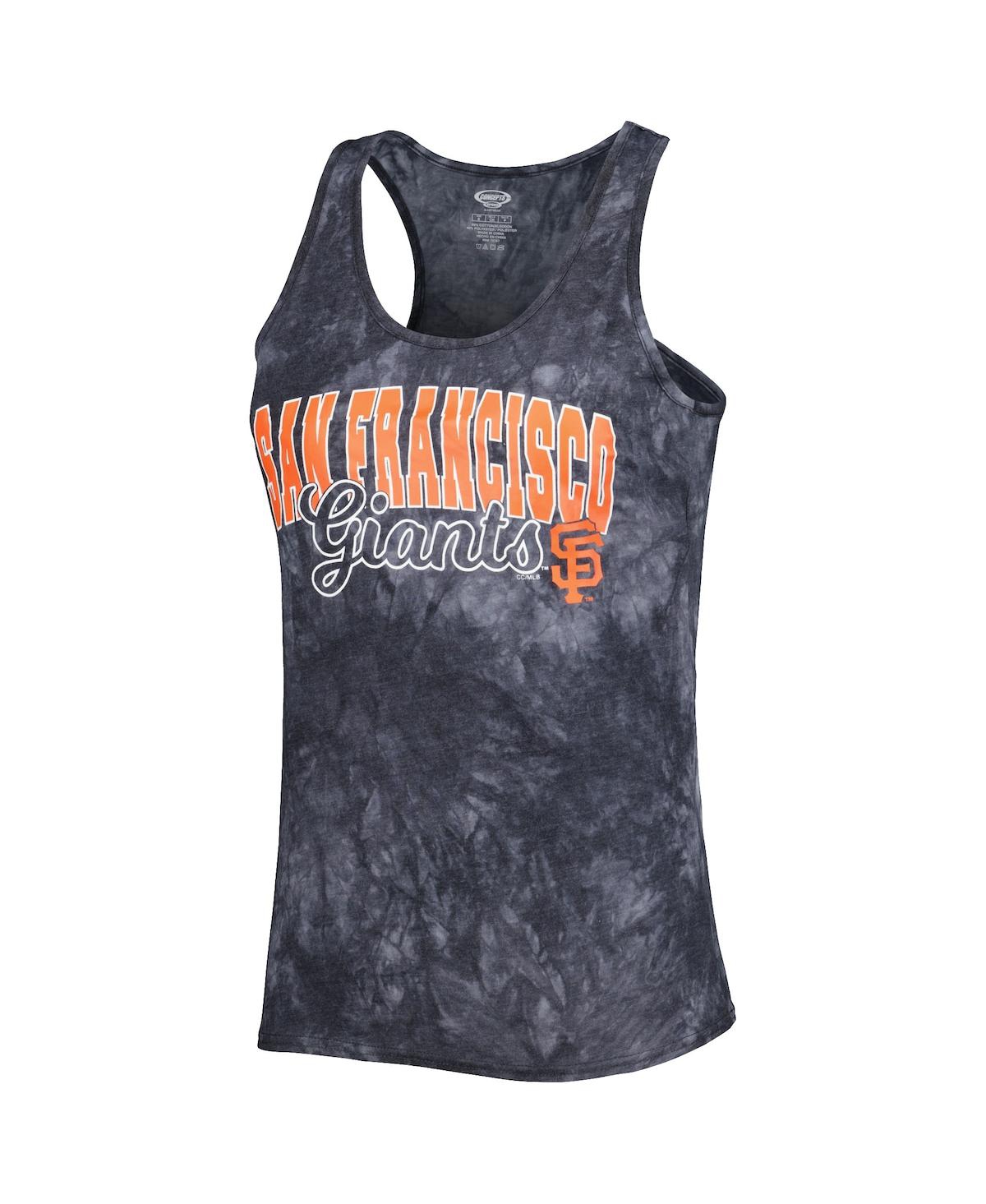 Concepts Sport Women's  Charcoal San Francisco Giants Billboard Racerback Tank And Shorts Sleep Set In Charcoal