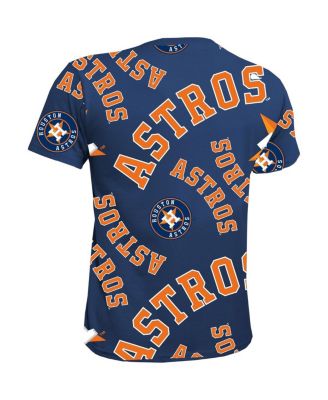 Big Boys and Girls Navy Houston Astros Allover Team T-shirt