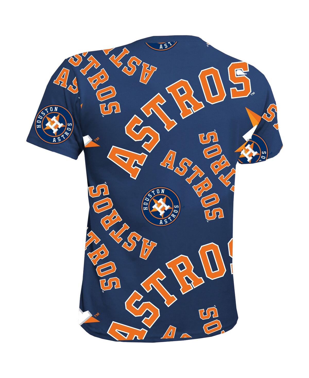 Shop Stitches Big Boys And Girls  Navy Houston Astros Allover Team T-shirt