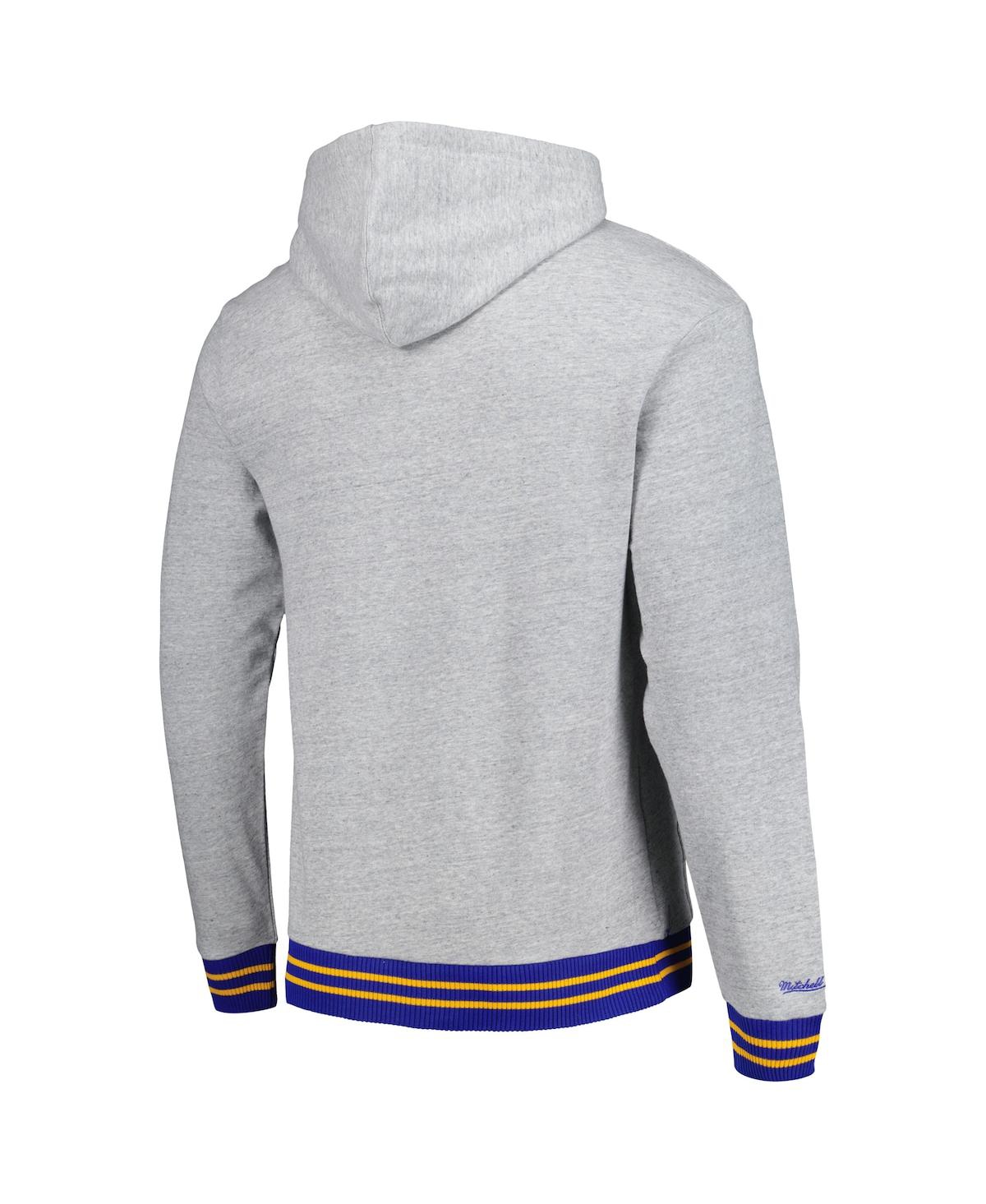 Shop Mitchell & Ness Men's  Heather Gray St. Louis Blues Classic French Terry Pullover Hoodie