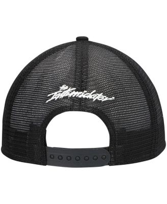 Men's Black Dale Earnhardt Big E Legends 9FORTY A-Frame Trucker Snapback Hat