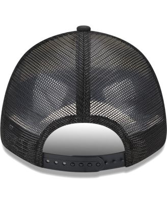 Men's White, Black Charlotte FC Team Stripes 9FORTY Trucker Snapback Hat