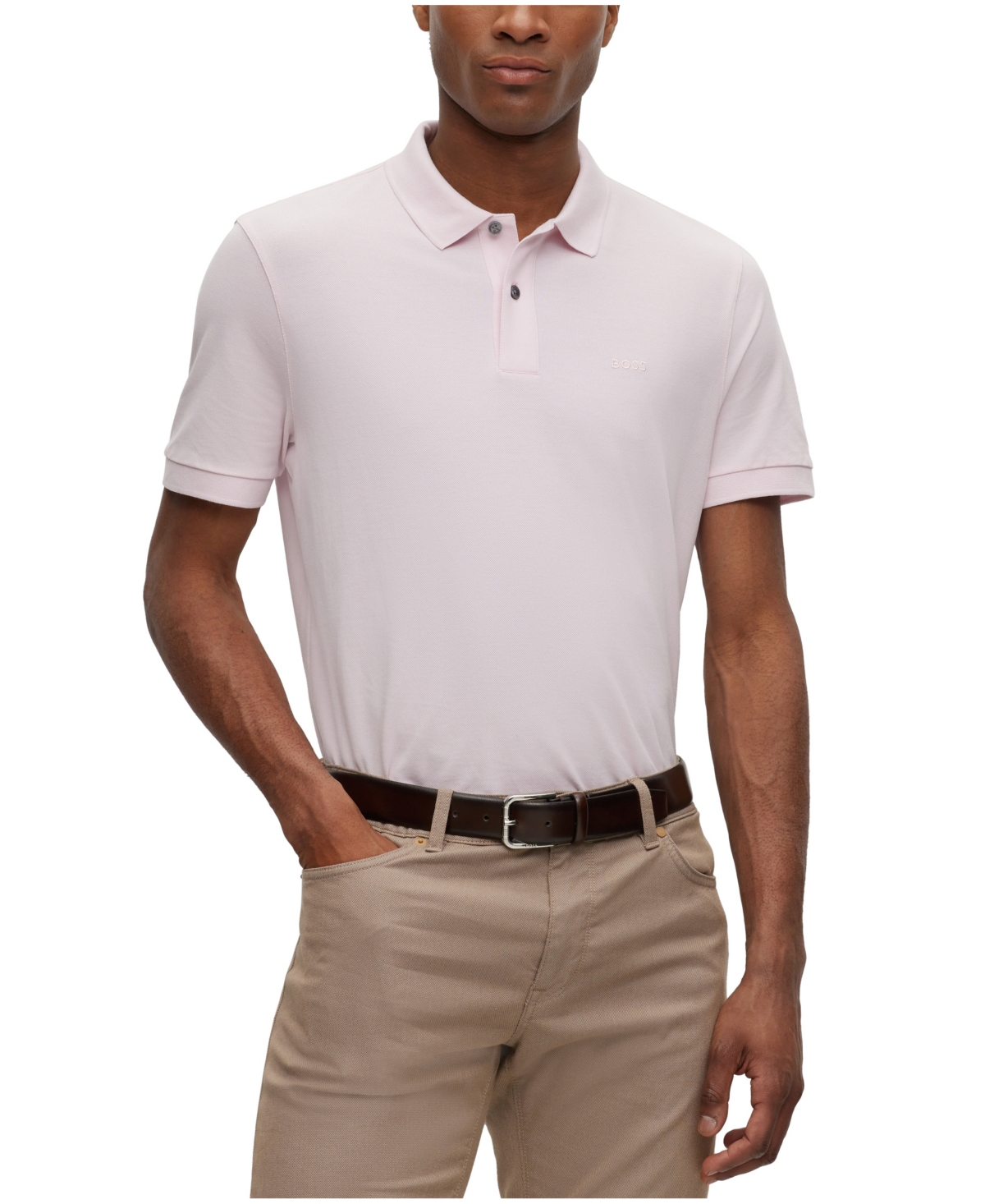 Hugo Boss Boss By  Men's Embroidered Logo Polo Shirt In Light,pastel Pink