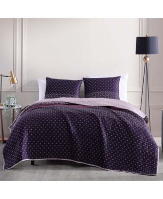 Cordon Purple Bedding Reversible Quilt Set