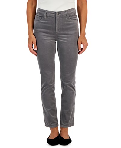 JAG Petite Ruby Mid Rise Straight Crop Jeans - Macy's