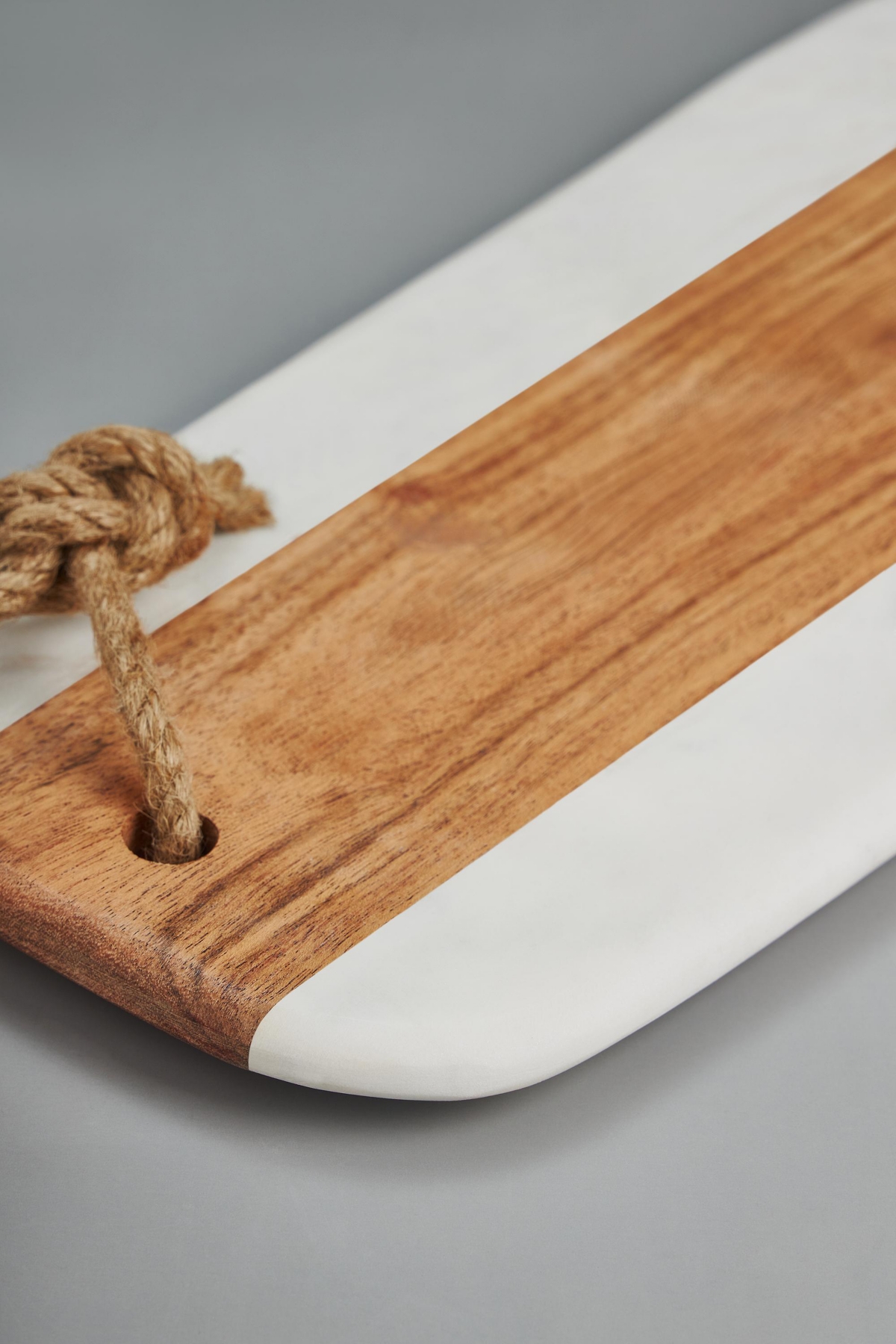 Gauri Kohli Sulguni Marble & Wood Cutting Board -- White