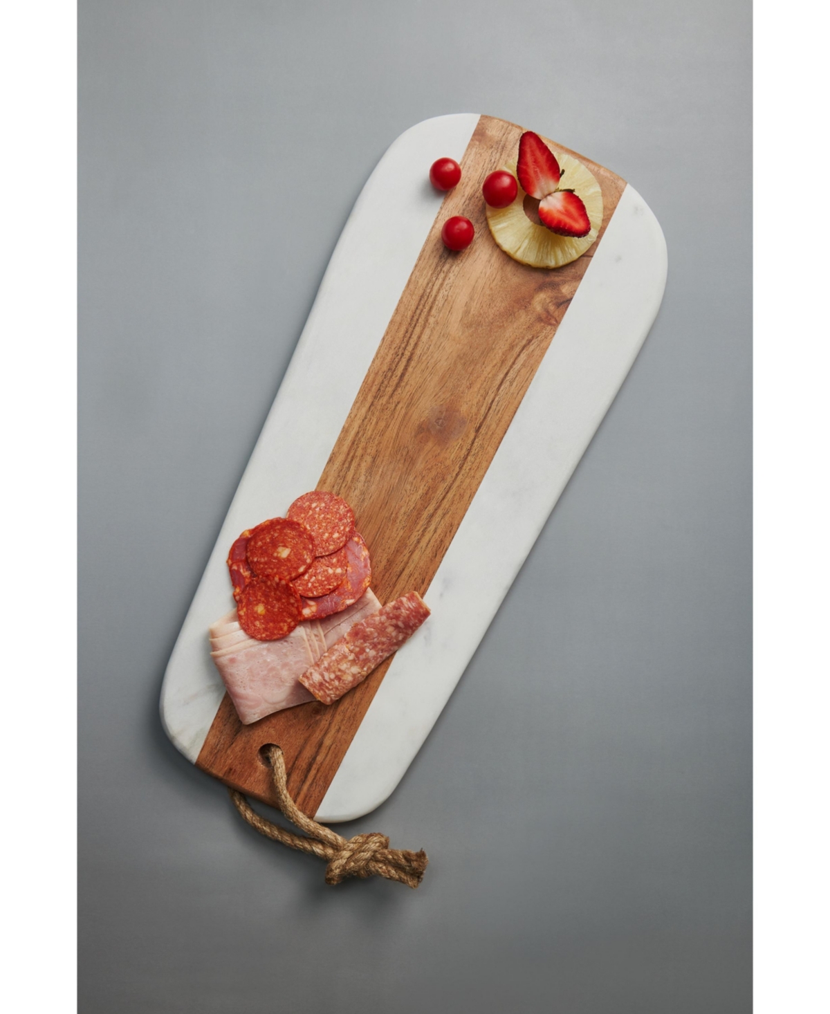 Gauri Kohli Sulguni Marble & Wood Cutting Board -- White