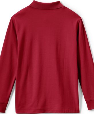 Girls Long Sleeve Interlock Polo Shirt