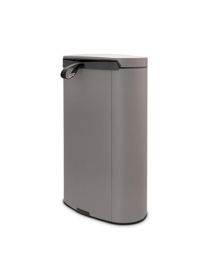 Brabantia Flatback Plus Space Saving Step on Trash Can, 10.6 Gallon, 40