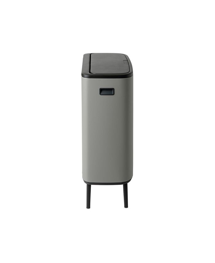 Brabantia Bo Touch Top Hi Dual Compartment Trash Can, 2 x 8 Gallon, 2 x