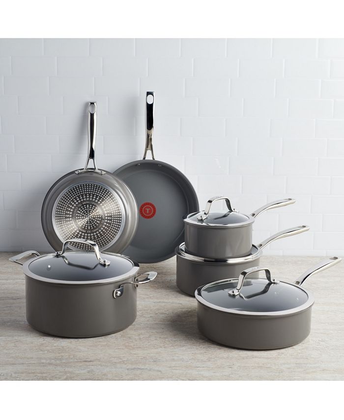 TFal Ceramic Excellence Nonstick 10 Piece Cookware Set Macy's