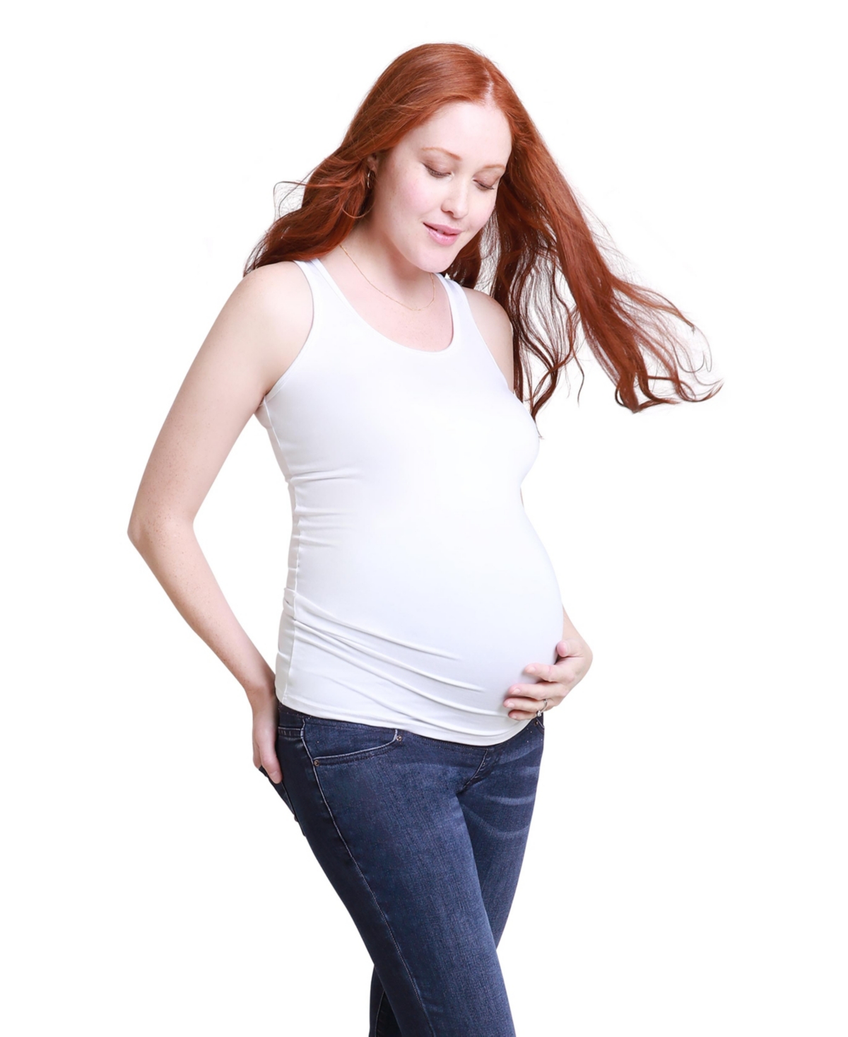 Ingrid + Isabel Women's Maternity Scoop Neck Tank - Black