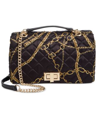 I.N.C. International Concepts - Soft Ajae Chevron Striped Faux Leather Medium Bag