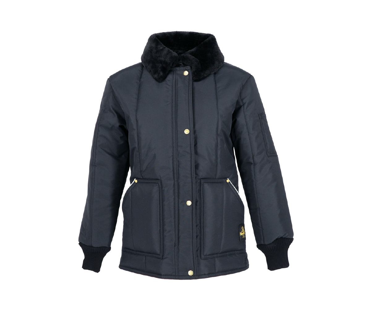 Plus Size Insulated Iron-Tuff Polar Jacket with Soft Fleece Collar - Navy