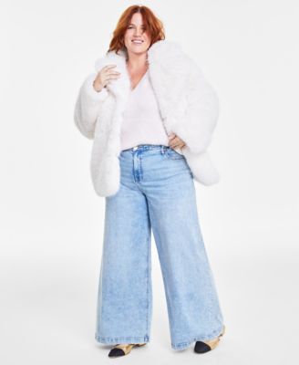 Macys white fur coat best sale