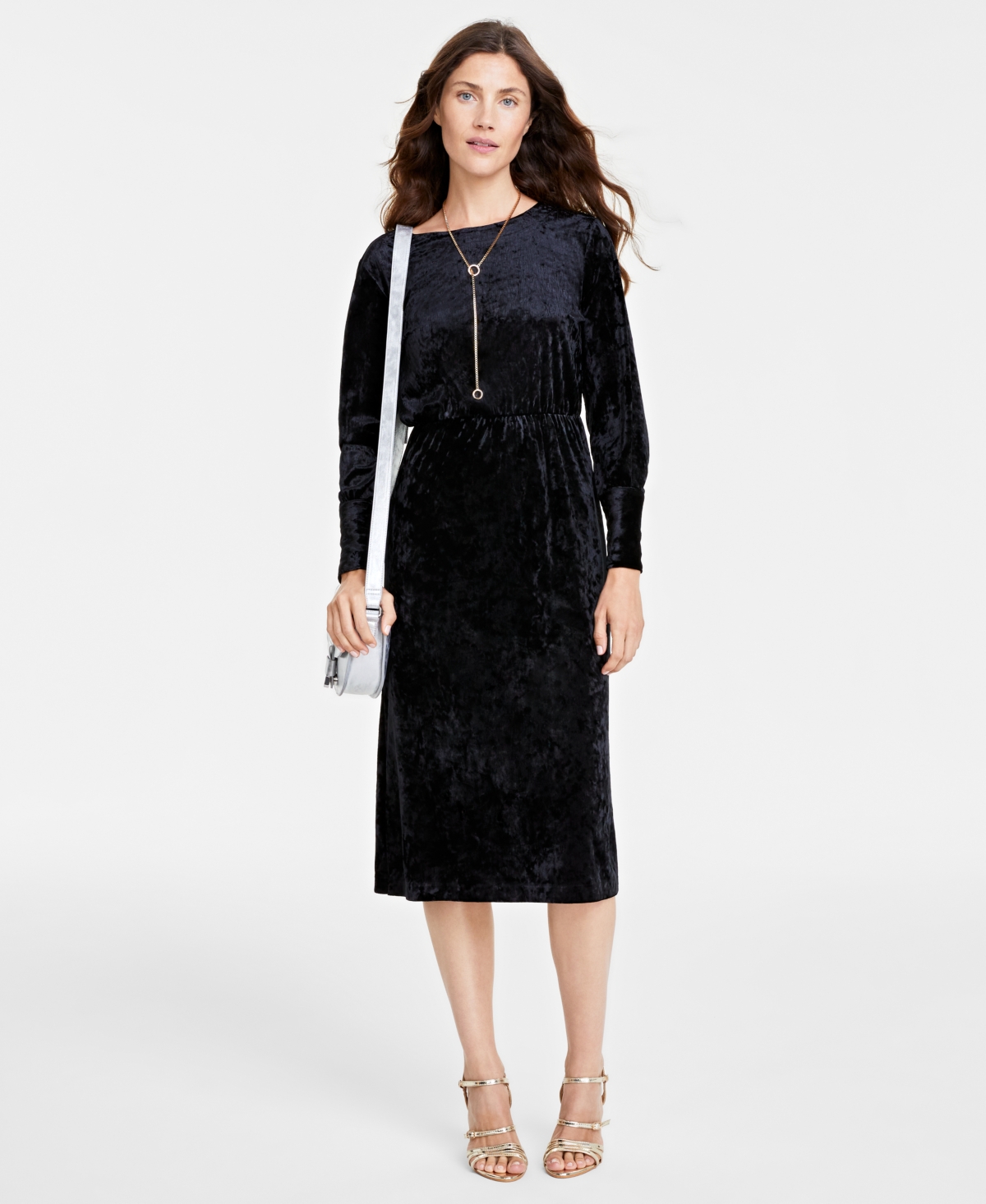On 34th Trendy Plus Size Rib-knit Midi Tank Dress, Created For Macy's In Deep Black