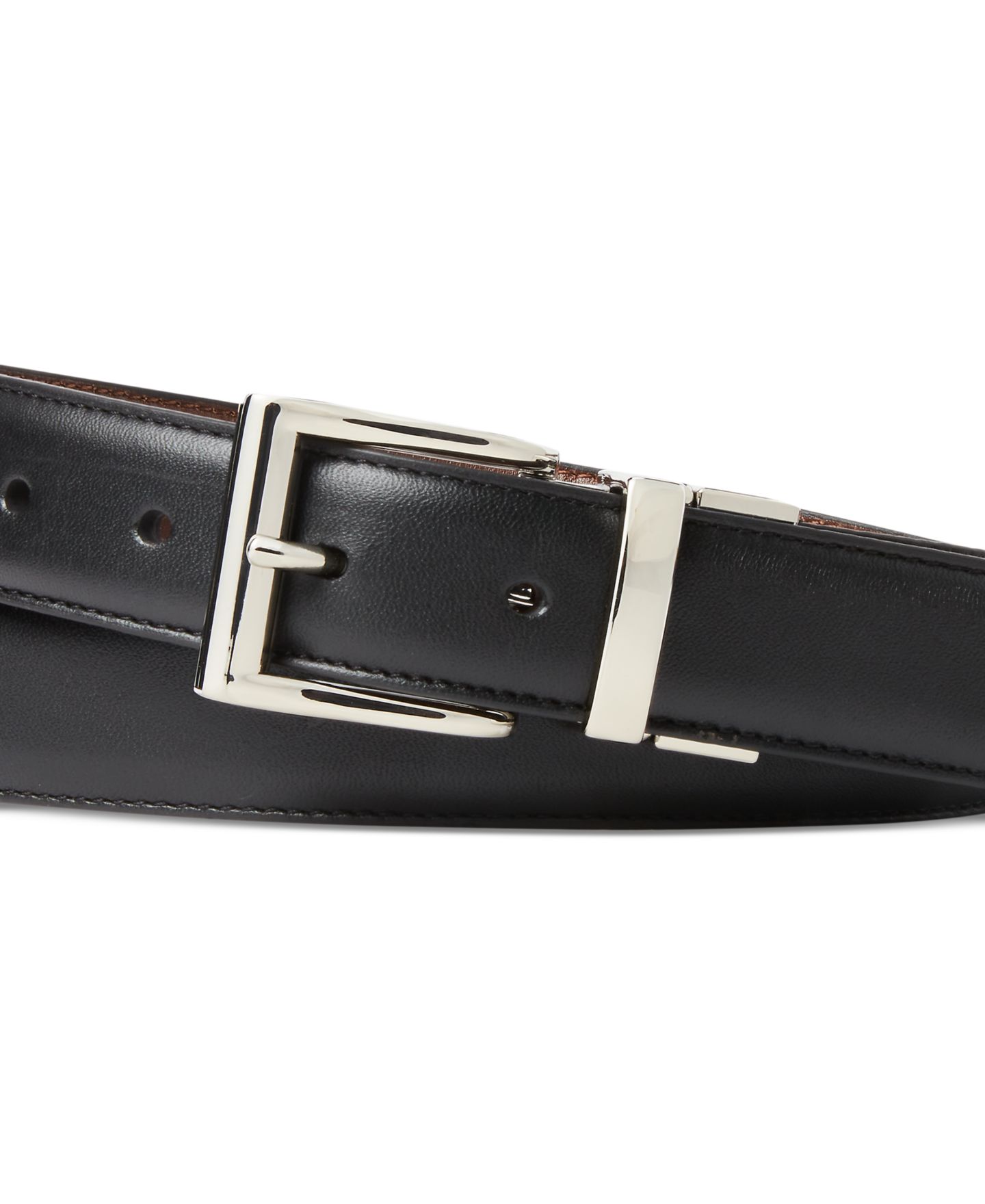 Мужской ремень Polo Ralph Lauren Reversible Leather Dress Belt, цвет: Чёрный / Коричневый — фото 3