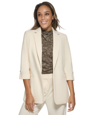 Calvin Klein - Women's Open-Front 3/4-Sleeve Blazer