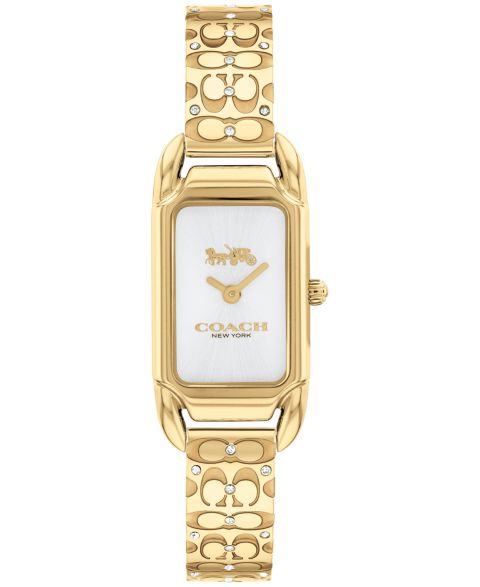 Женские часы Coach Cadie Signature C Gold-Tone Stainless Steel Bangle Watch, 28.5 x 17.5mm